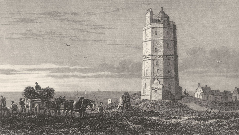 KENT. North Foreland Light House. Allen 1833 old antique vintage print picture